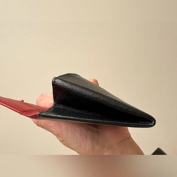 Celine Mini Coin Purse Red and Black (Vintage)